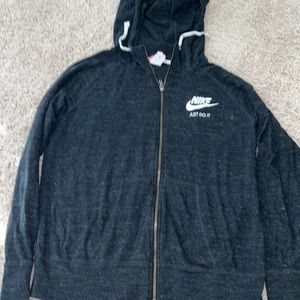 Womens lightweight cotton Nike zip up hoodie